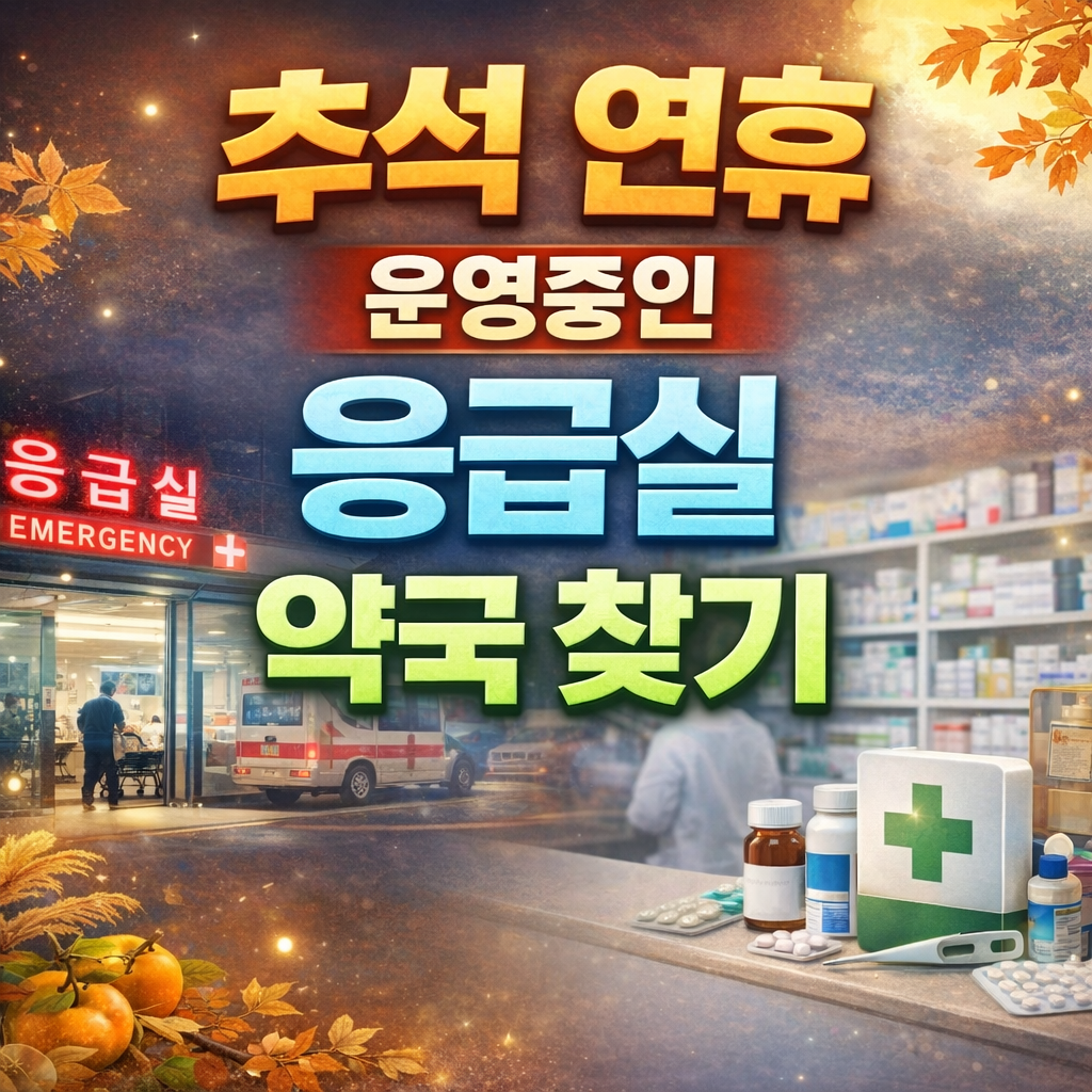 추석 연휴 운영중인 응급실 찾기 병원 약국 진료