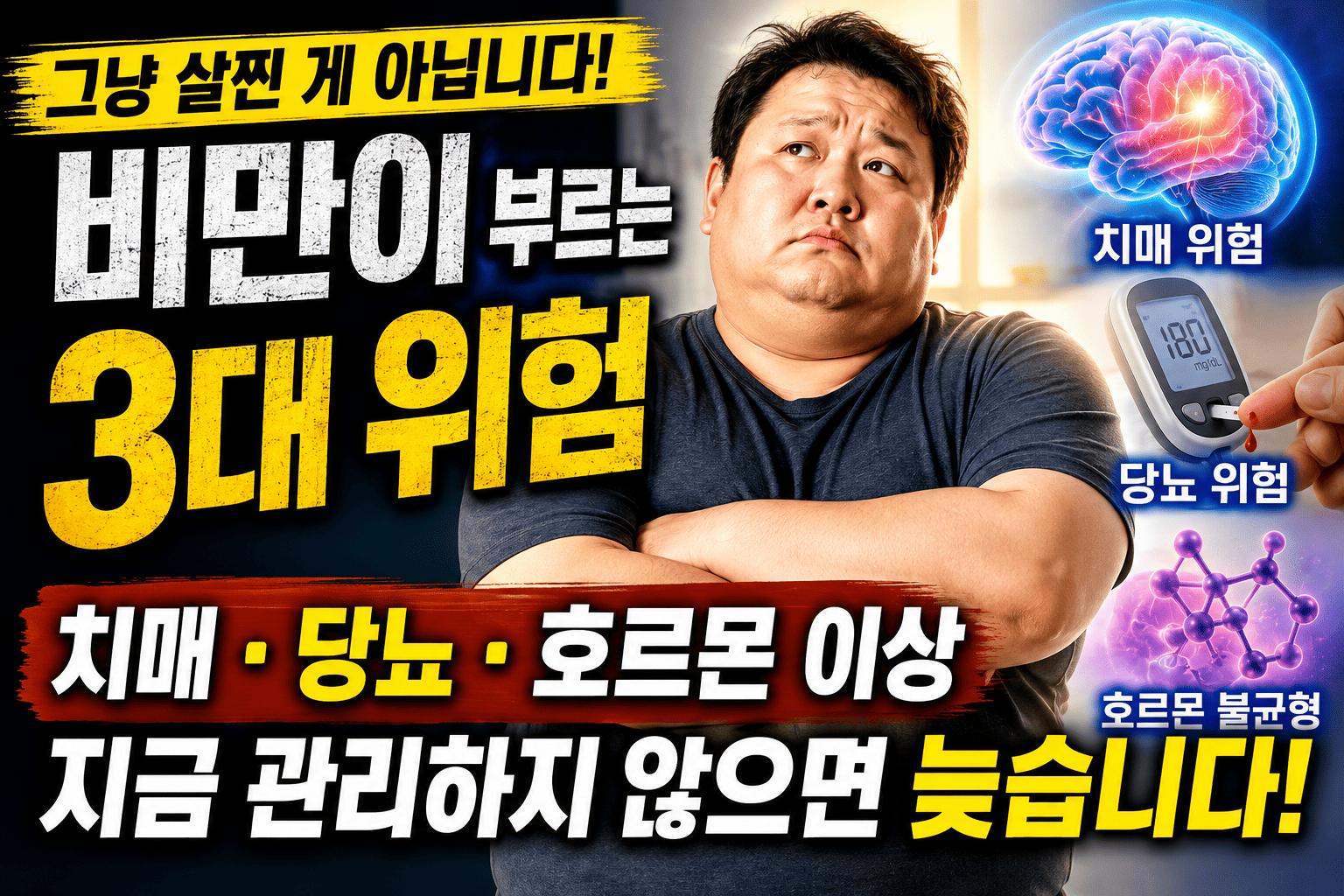 비만과 질병 위험 비교 (치매, 당뇨, 호르몬)