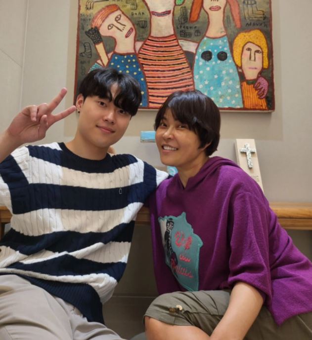 조혜련과 아들 김우주 다정한 모습