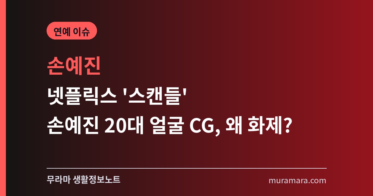넷플릭스 스캔들 손예진 20대 얼굴 CG 화제 – 손예진 연예 이슈 썸네일