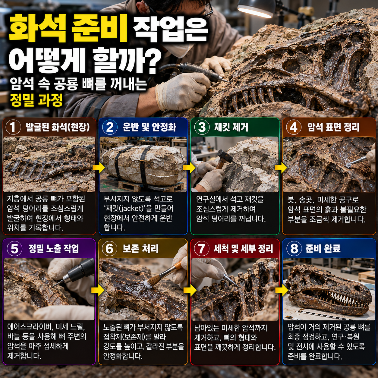 화석 준비 작업
