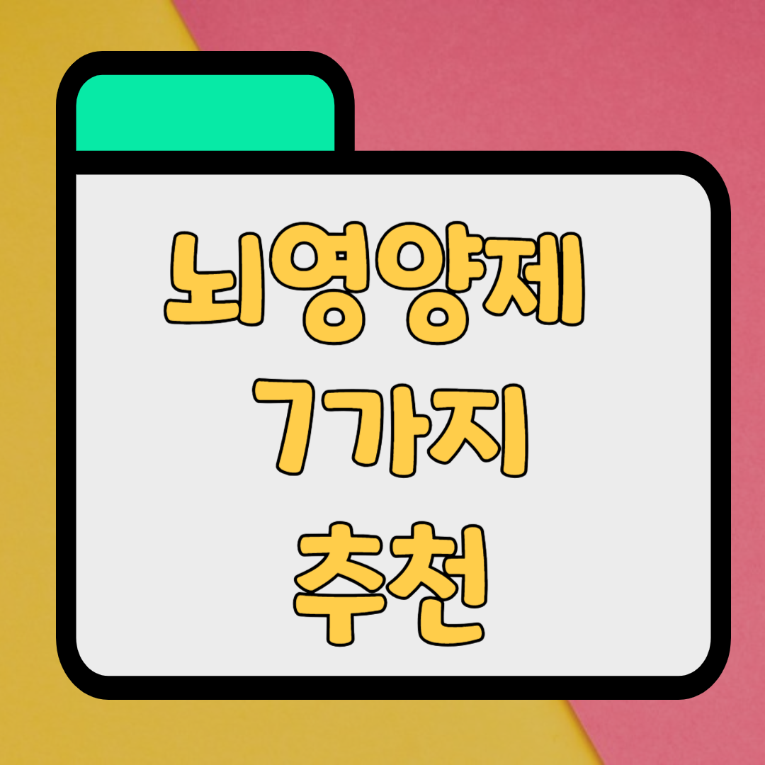 뇌영양제 7가지 추천