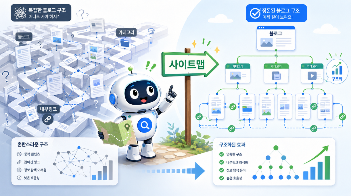 사이트맵 제출 후 구글 로봇의 효율적인 블로그 수집 형상화