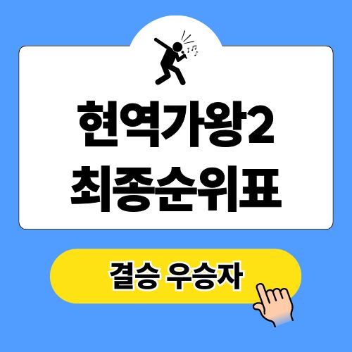 현역가왕2 최종순위표 결승 투표