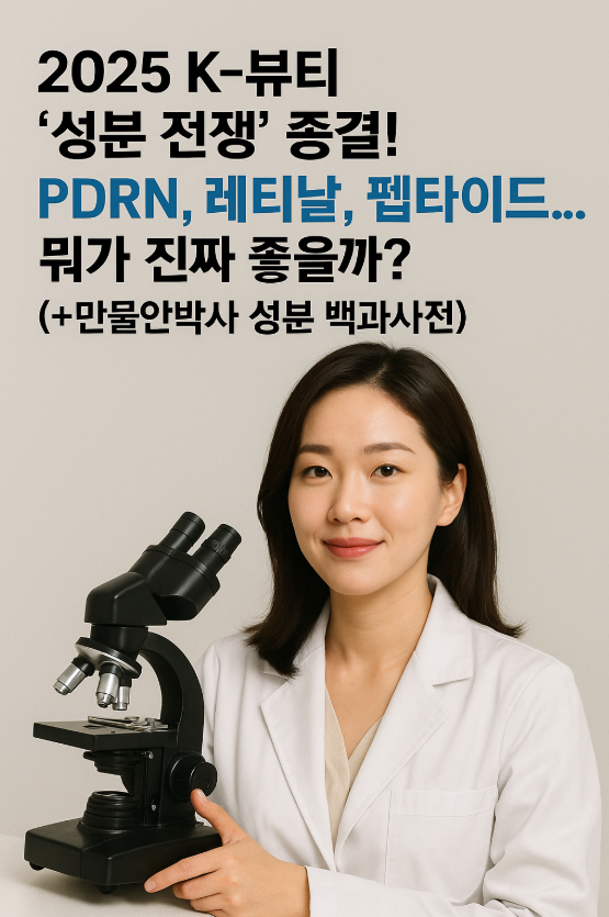 🔬 2025 K-뷰티 '성분 전쟁' 종결! PDRN, 레티날, 펩타이드... 뭐가 진짜 좋을까? (+만물안박사 성분 백과사전)