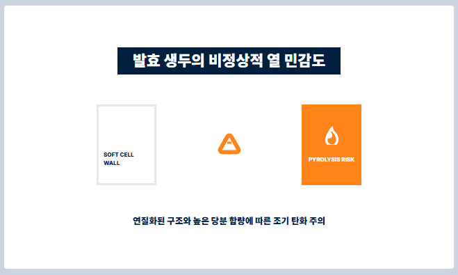 발효 생두의 비정상적 열 민감도//로스트프로 무산소발효 커피 공학 다이어그램