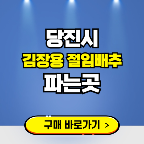 당진시 절임배추 사전예약 구입하는곳 ❘ 김장배추 파는곳 가격보기