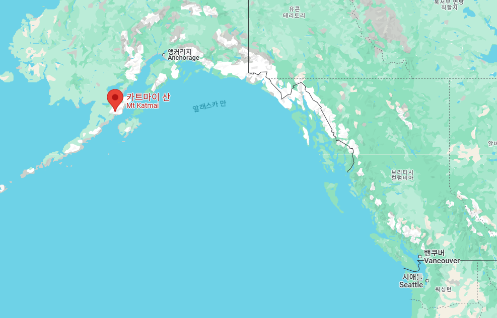 카트마이 산의 위치를 알 수 있는 지도