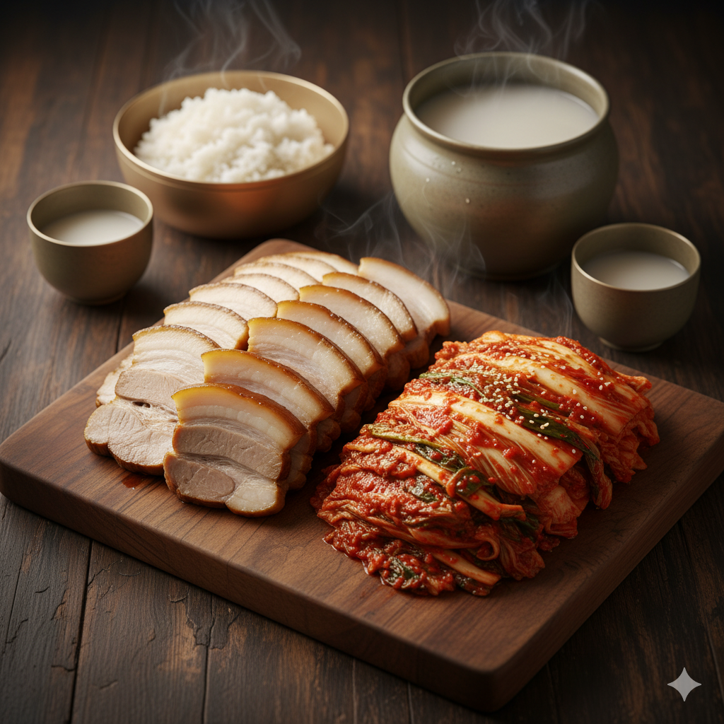 절임배추 김장 수육