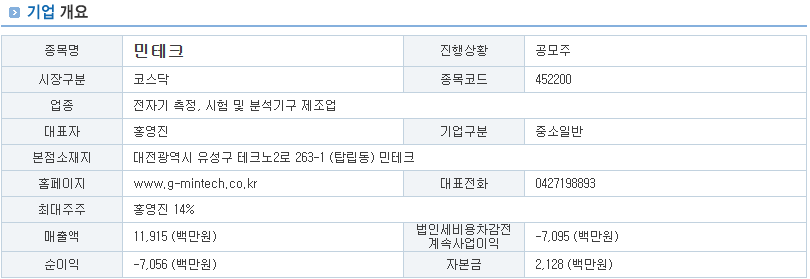민테크 공모주 청약하기 kb증권