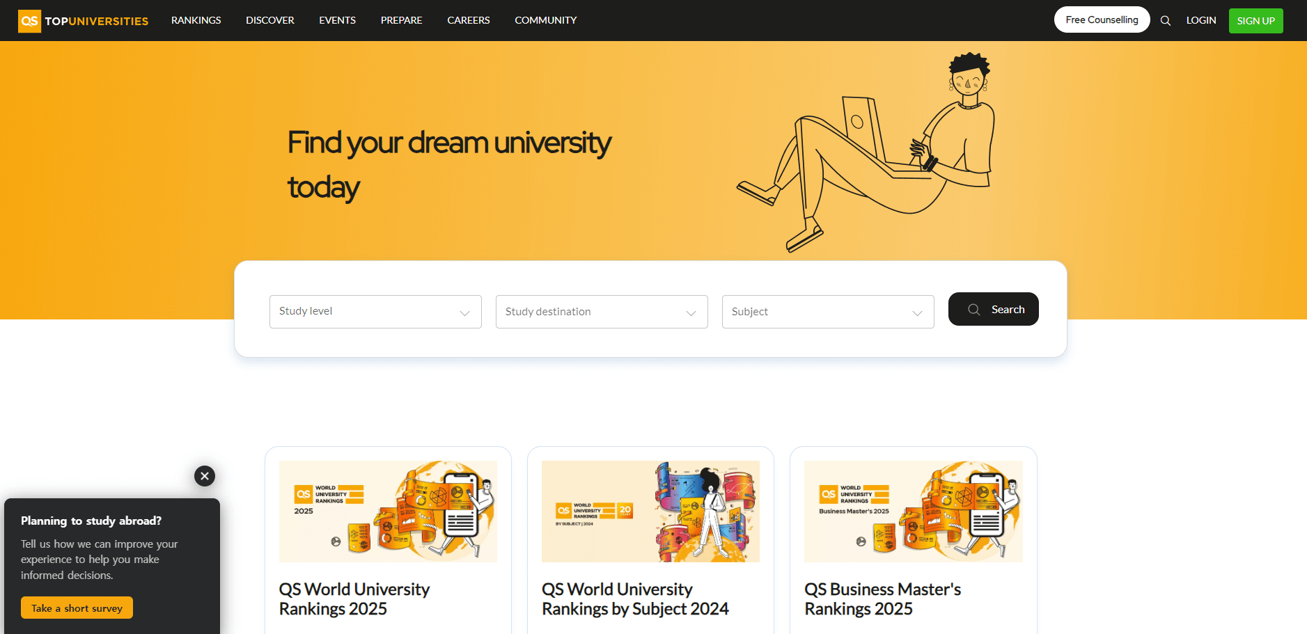 QS세계대학순위-홈페이지