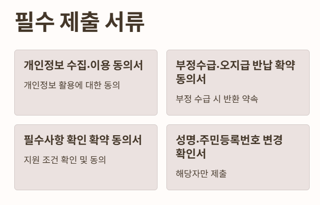 필수 제출 서류