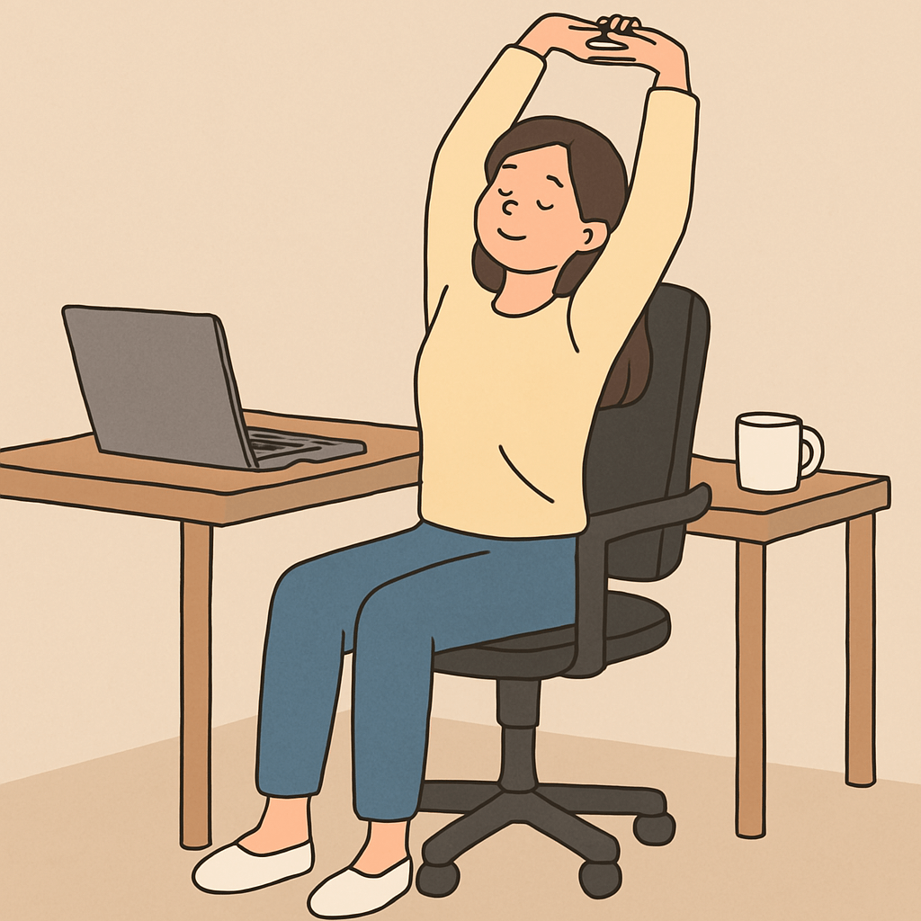 앉아서도 할 수 있는 간단한 스트레칭