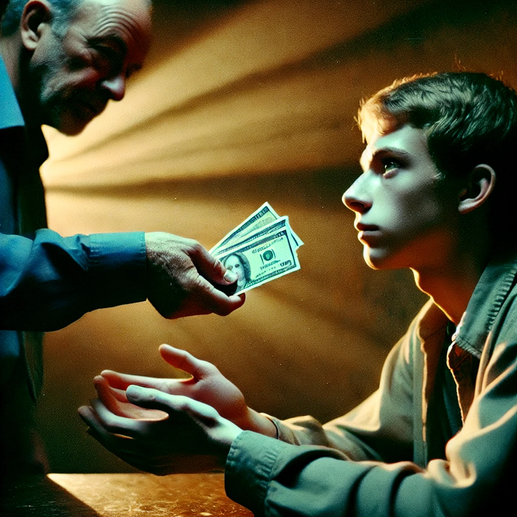 누군가에게 돈을 억지로 받는 꿈