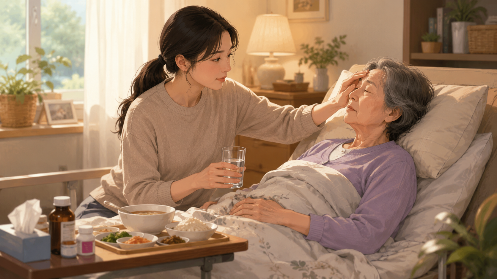 아픈 가족을 돌보는 사람의 마음 건강