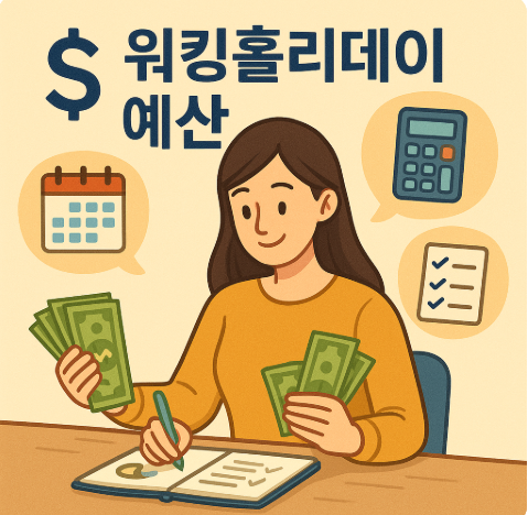 여성이 워홀 가기 위해 예산 짜는 모습