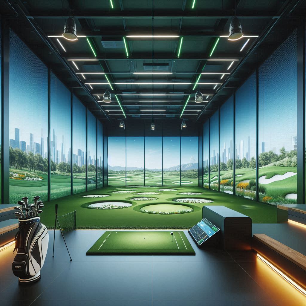 실내골프연습장 배경