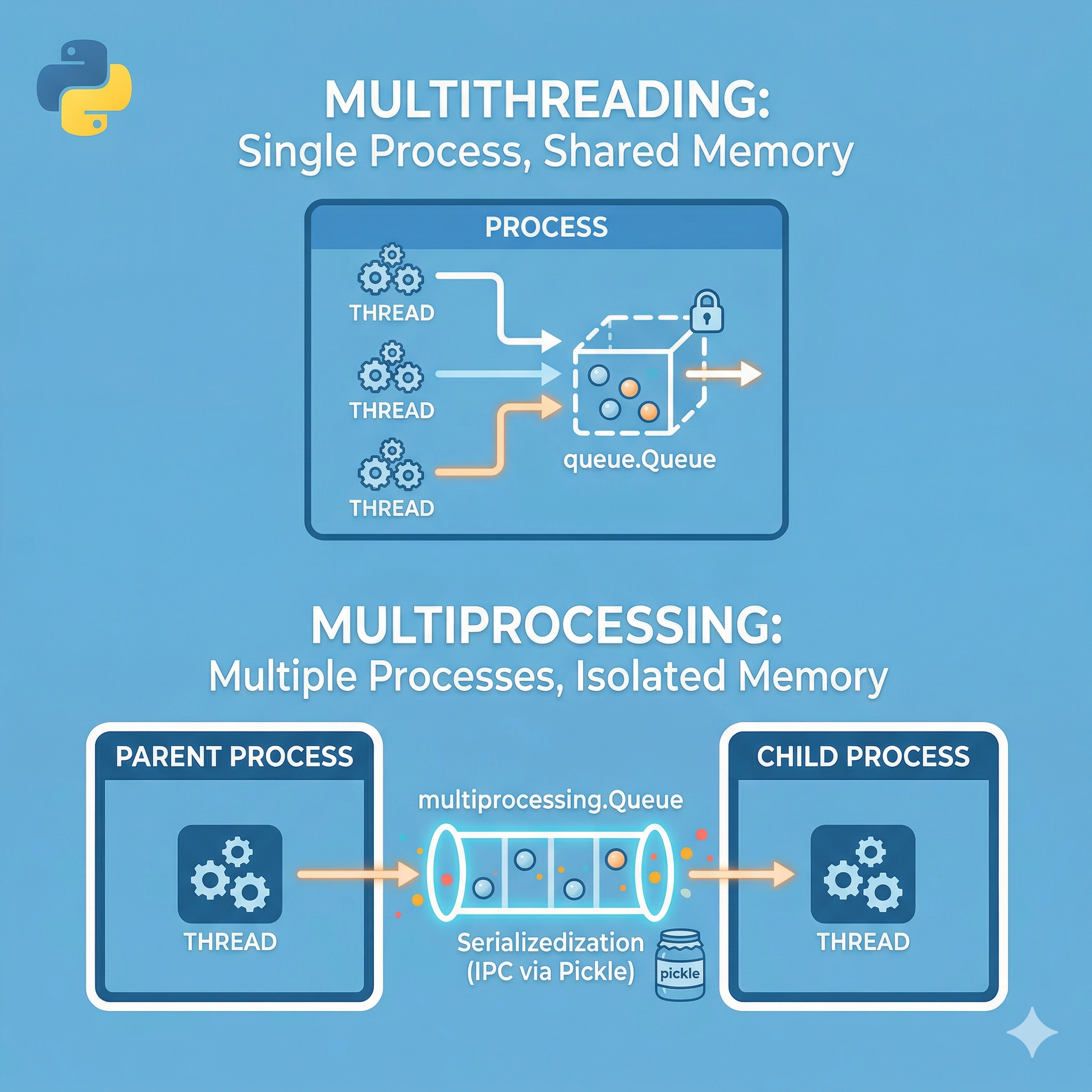 multiprocessing.Queue와 queue.Queue의 결정적 차이