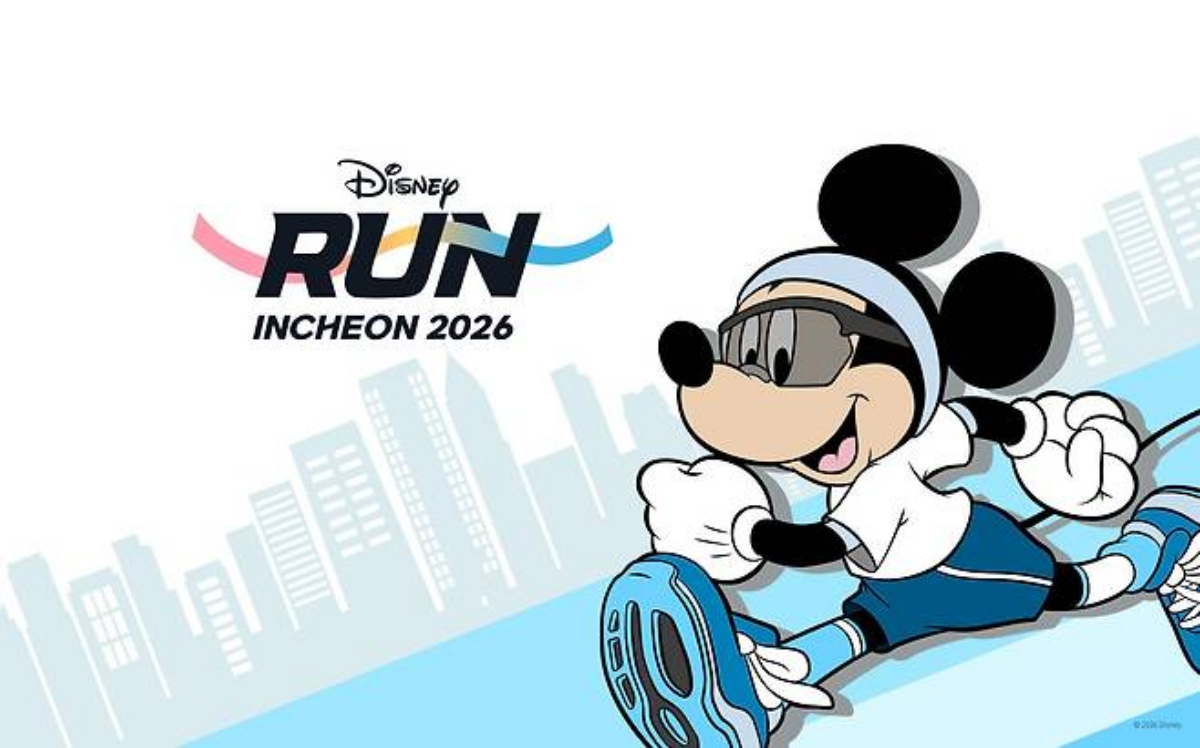 디즈니런 2026 인천 공식 행사 포스터와 미키 캐릭터