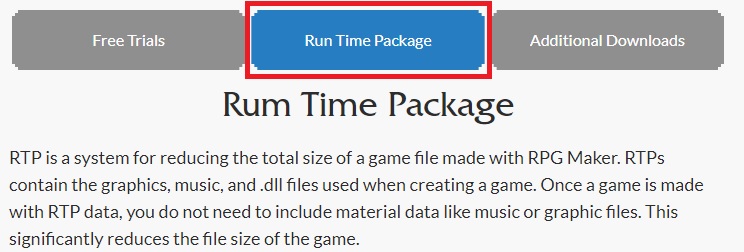 RPG MAKER 홈페이지
