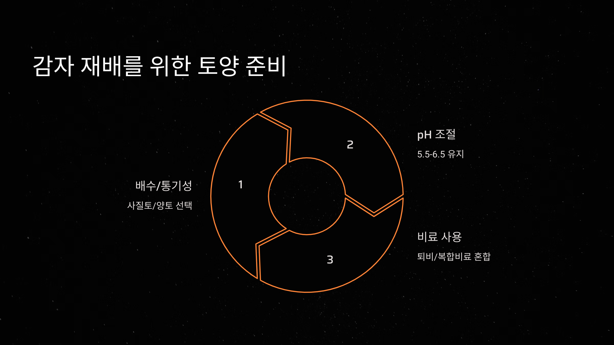 감자 재배를 위한 토양 준비