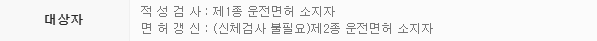 운전면허 갱신, 적성검사 대상자