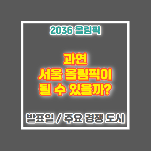 2036 서울 올림픽 개최지 개최국