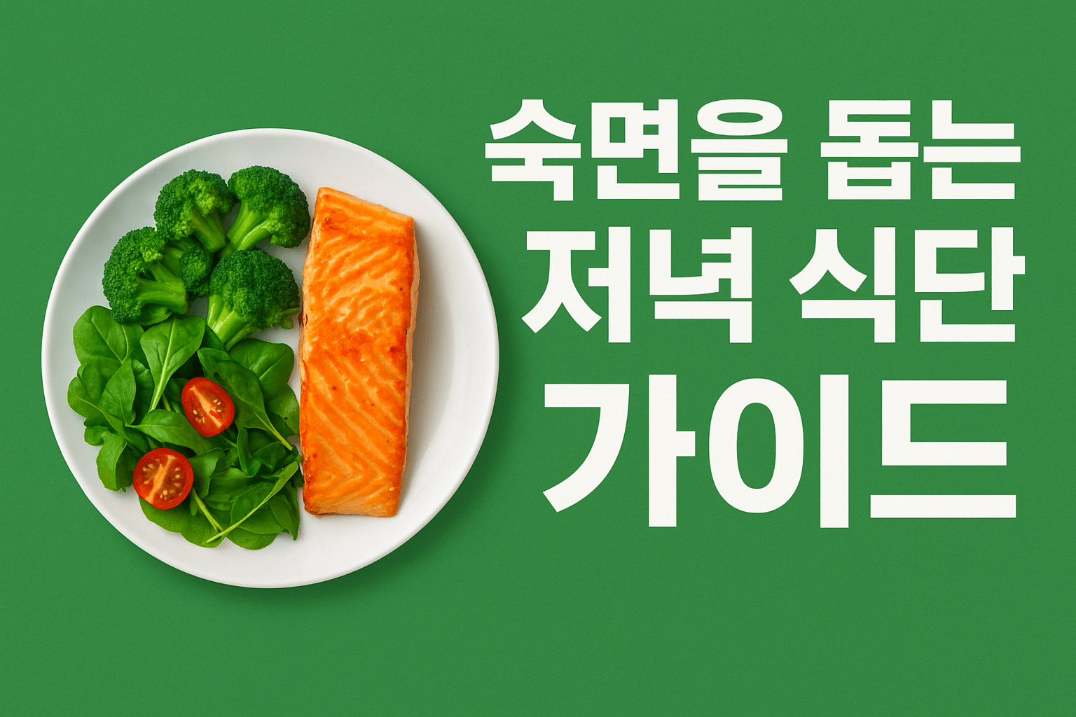 숙면을 돕는 저녁 식단 가이드