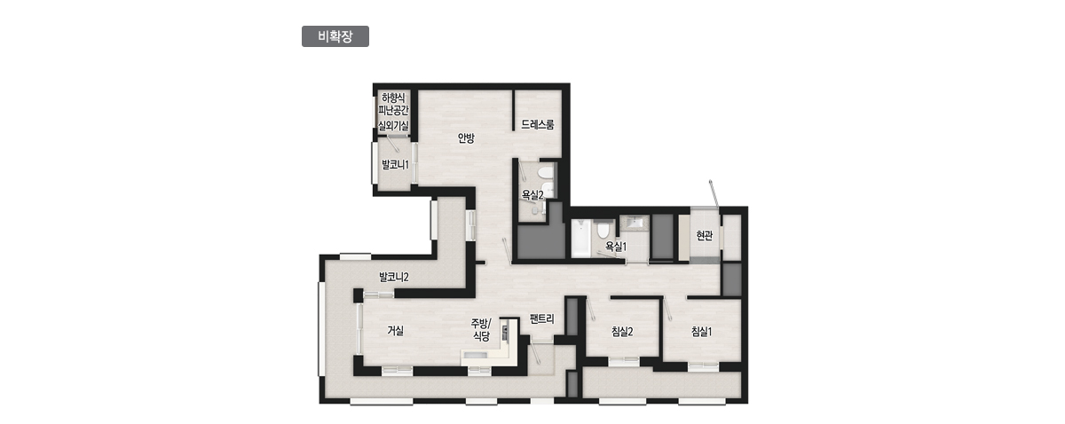 판교테크노밸리 중흥S-클래스 평면도 84B