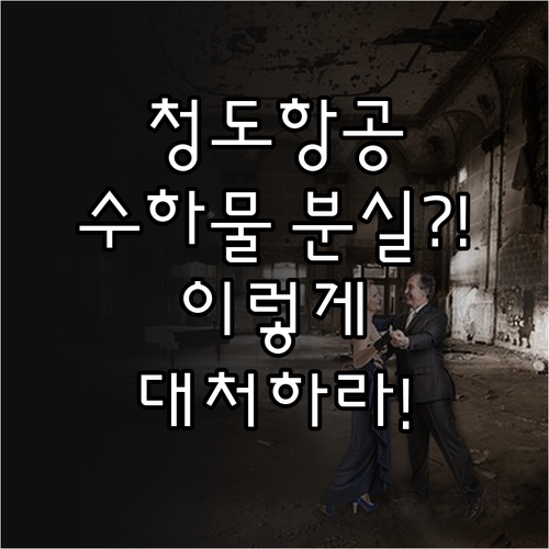 청도항공 수하물 분실 시 연락처와 대..