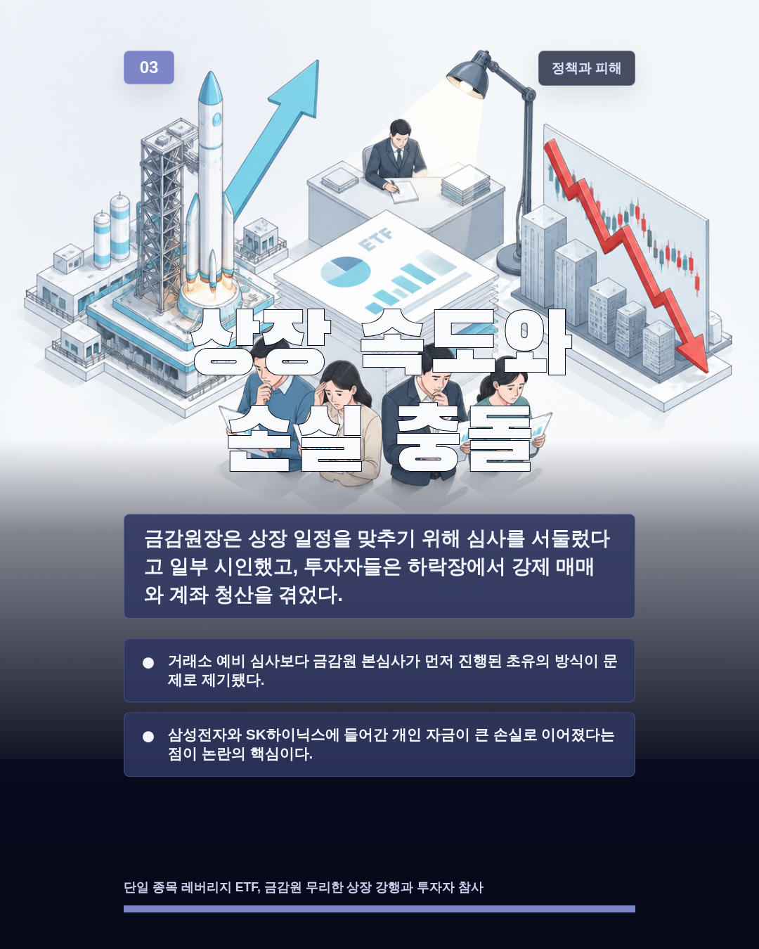 상장 속도와 손실 충돌