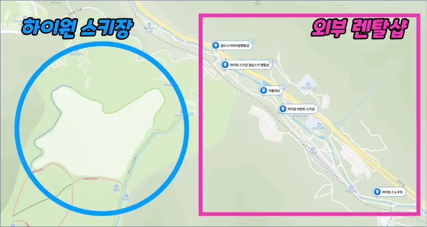 하이원-외부렌탈샵-위치지도