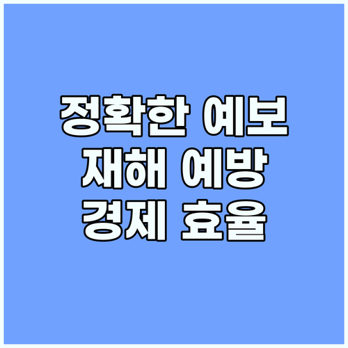 정확한 날씨 예보 재해 예방과 경제 ..