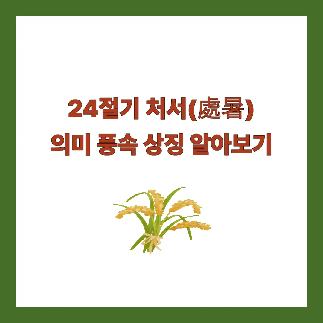 24절기-처서