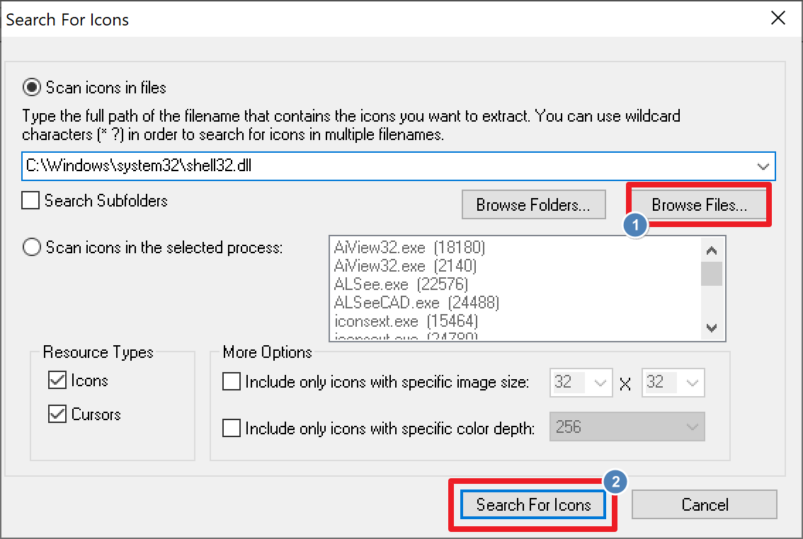아이콘 이미지 추출 프로그램