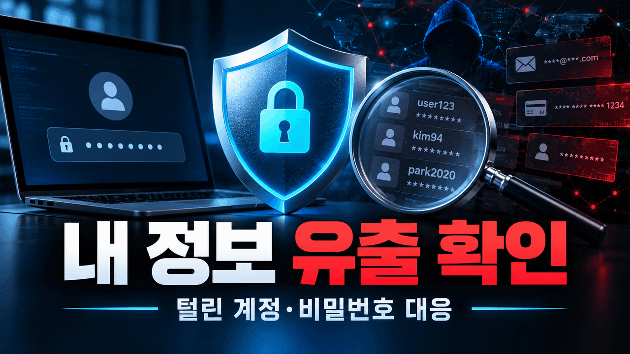 내 정보 유출 확인 방법 ❘ 털린 내 정보 찾기 조회 후 비밀번호 대응