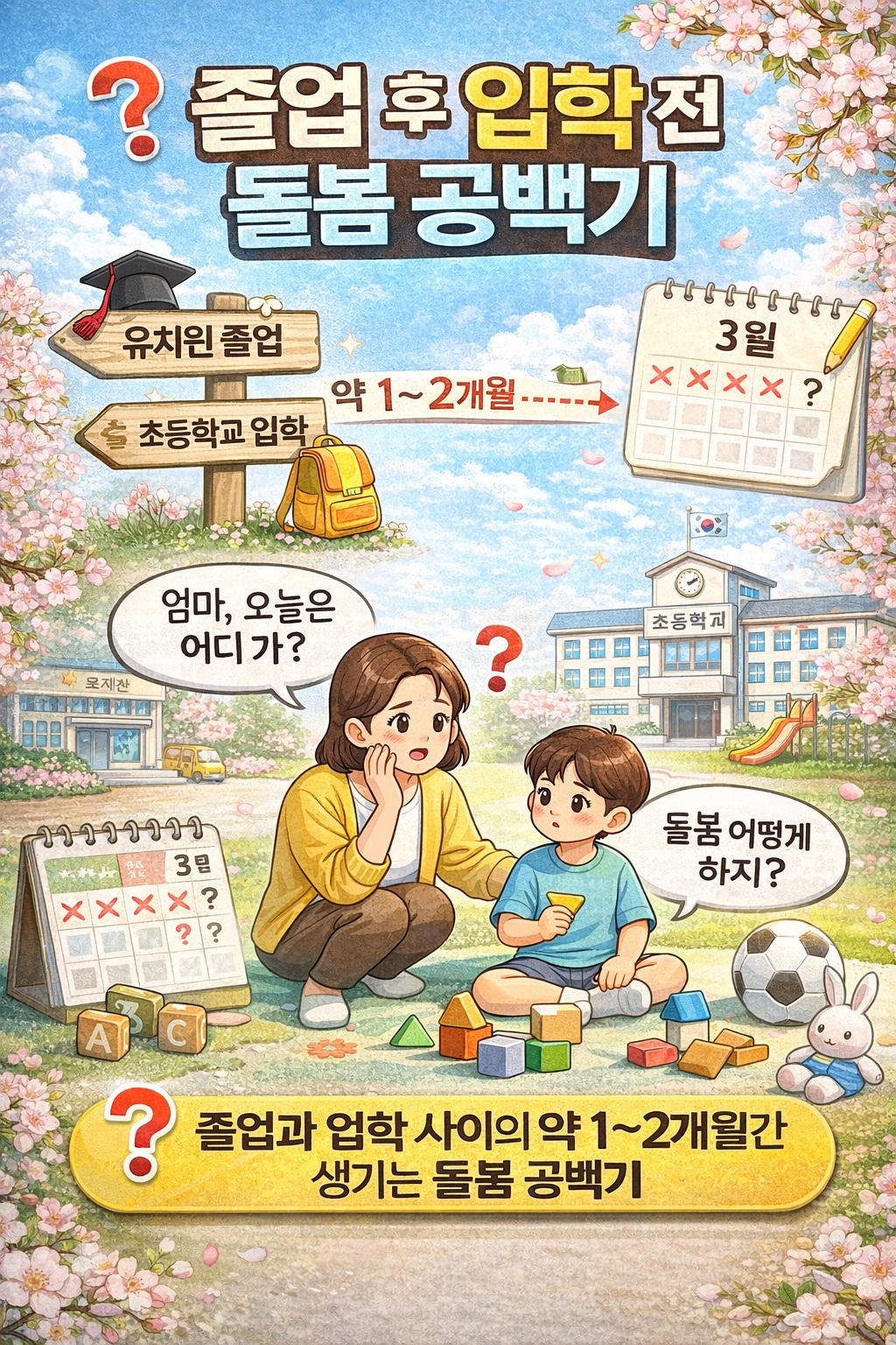졸업 후 입학 전 돌봄 공백기
