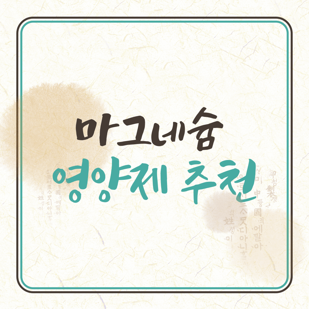 마그네슘 영양제 추천 3 효능 부작용