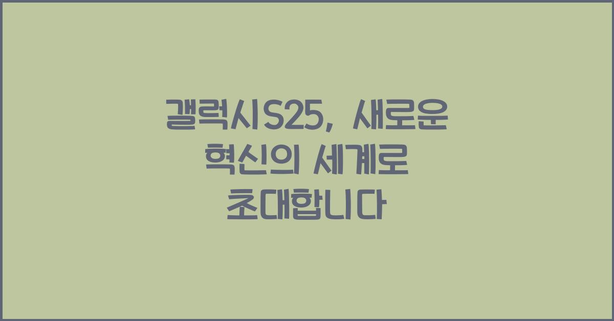 갤럭시s25