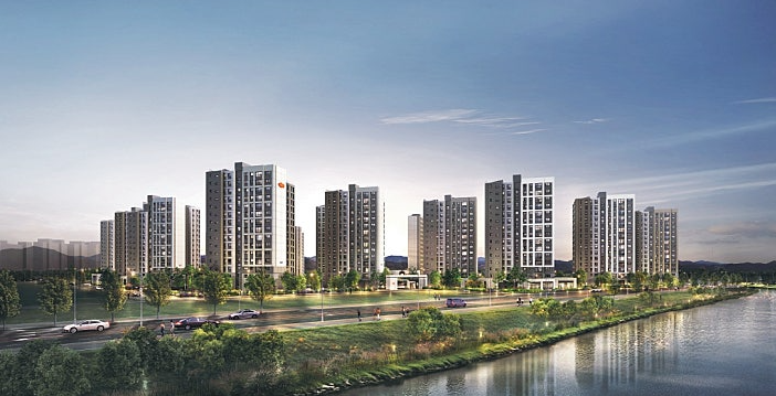 부천 e편한세상 대장 퍼스티움 단지 조경 사진