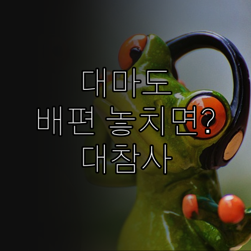 대마도 배편 놓치면 어떻게 되나요..