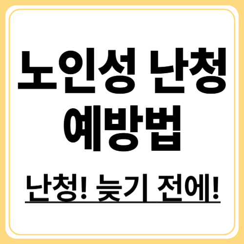 노인성 난청의 주요 원인과 예방 방법