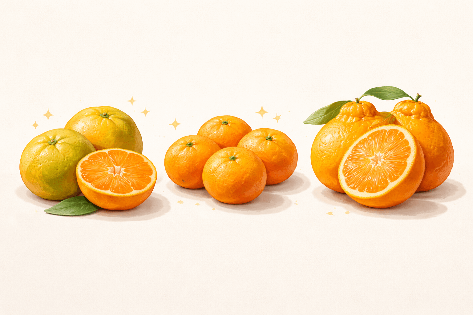 온주밀감 vs 하우스귤 vs 한라봉 비교