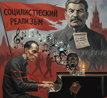 쇼스타코비치가 오선보에 숨긴 ‘비밀 코드’ 관련 그림