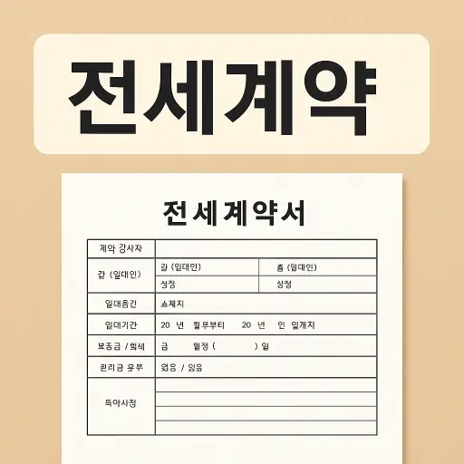 전세계약서 양식 무료 받기