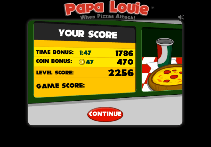 파파루이-플래시게임-종료-화면