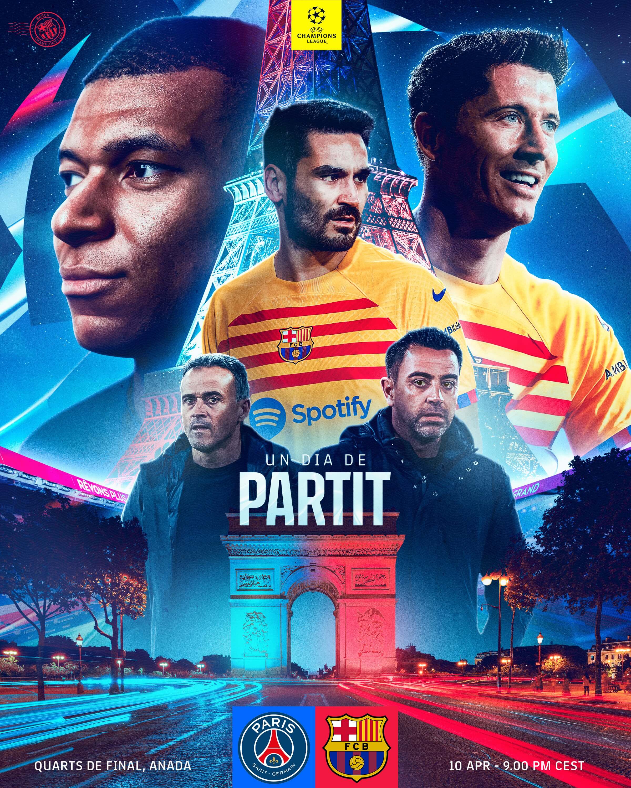 챔피언스리그 8강 바르셀로나 대 PSG