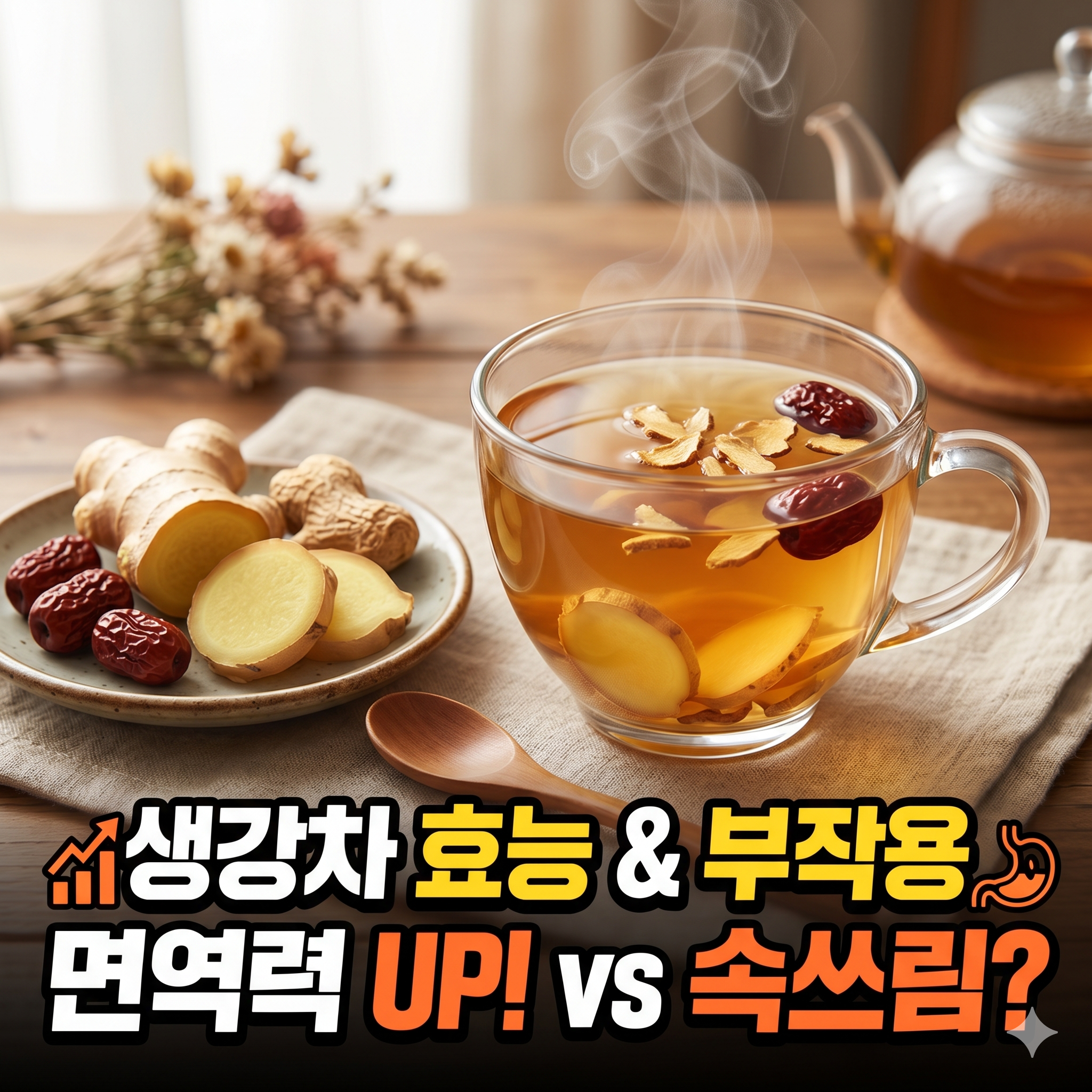 생강차 효능 부작용 완벽 정리: 건강하게 마시는 법 가이드
