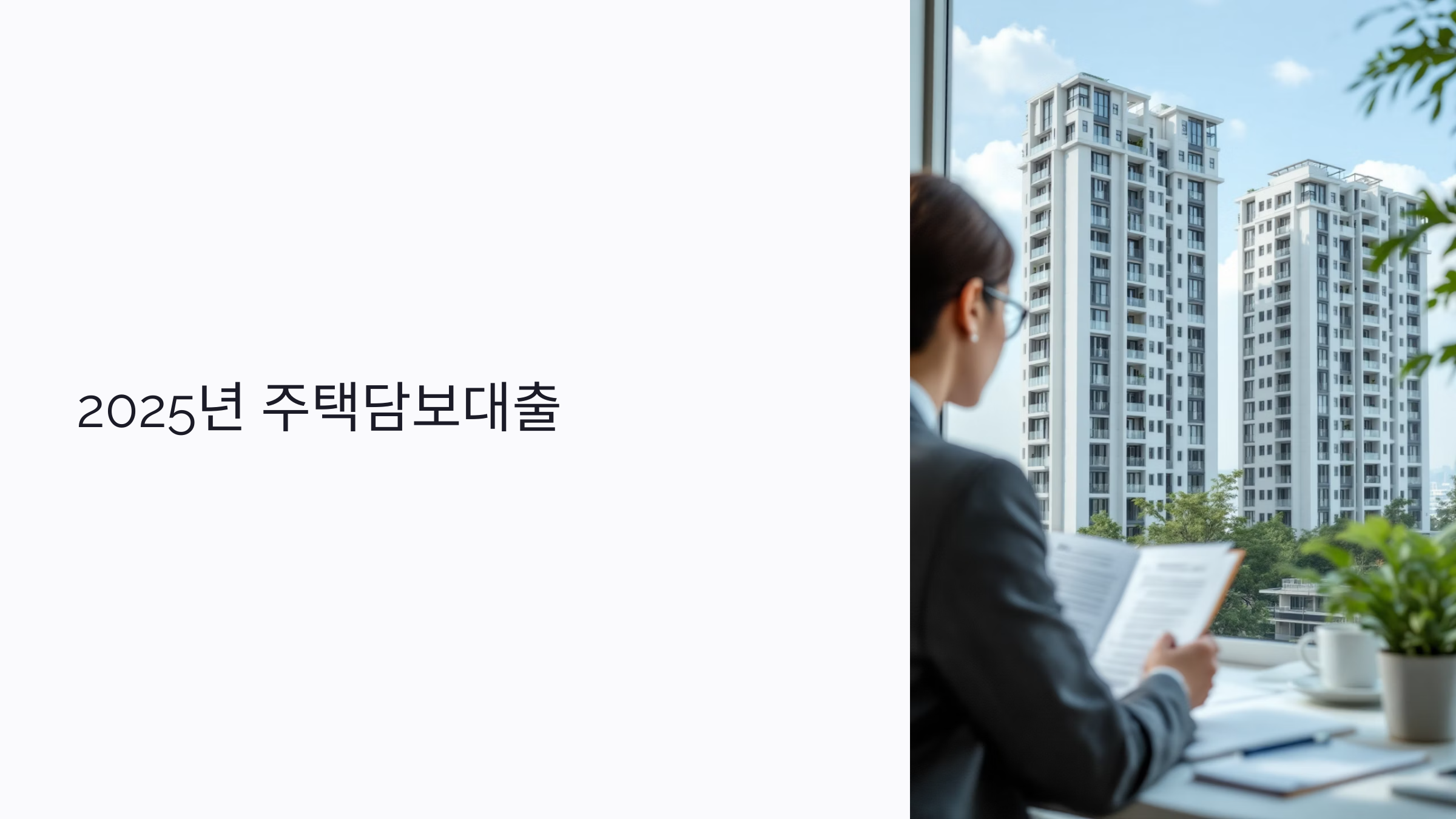 2025년 주택담보대출 신청부터 상환까지 : 초보자 필독