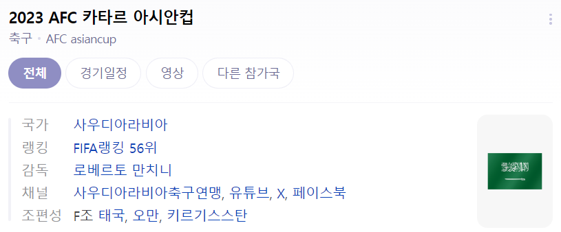 한국 사우디 축구 피파랭킹